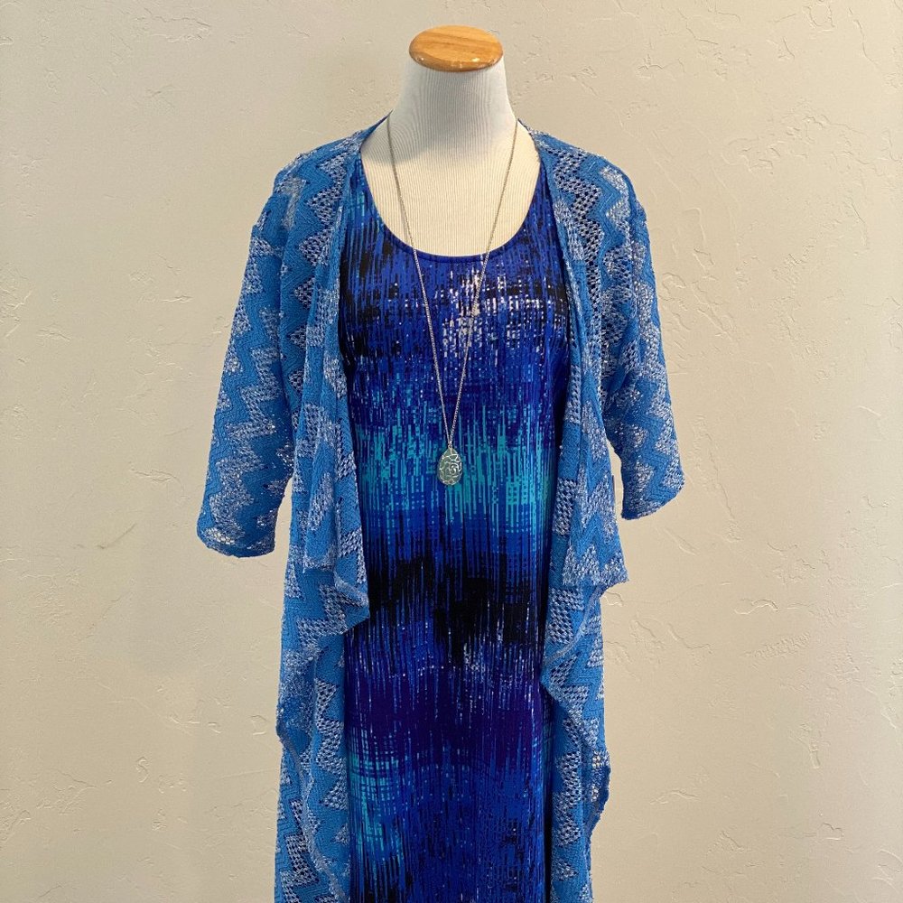 NWT LuLaRoe Blue Shirley Kimono